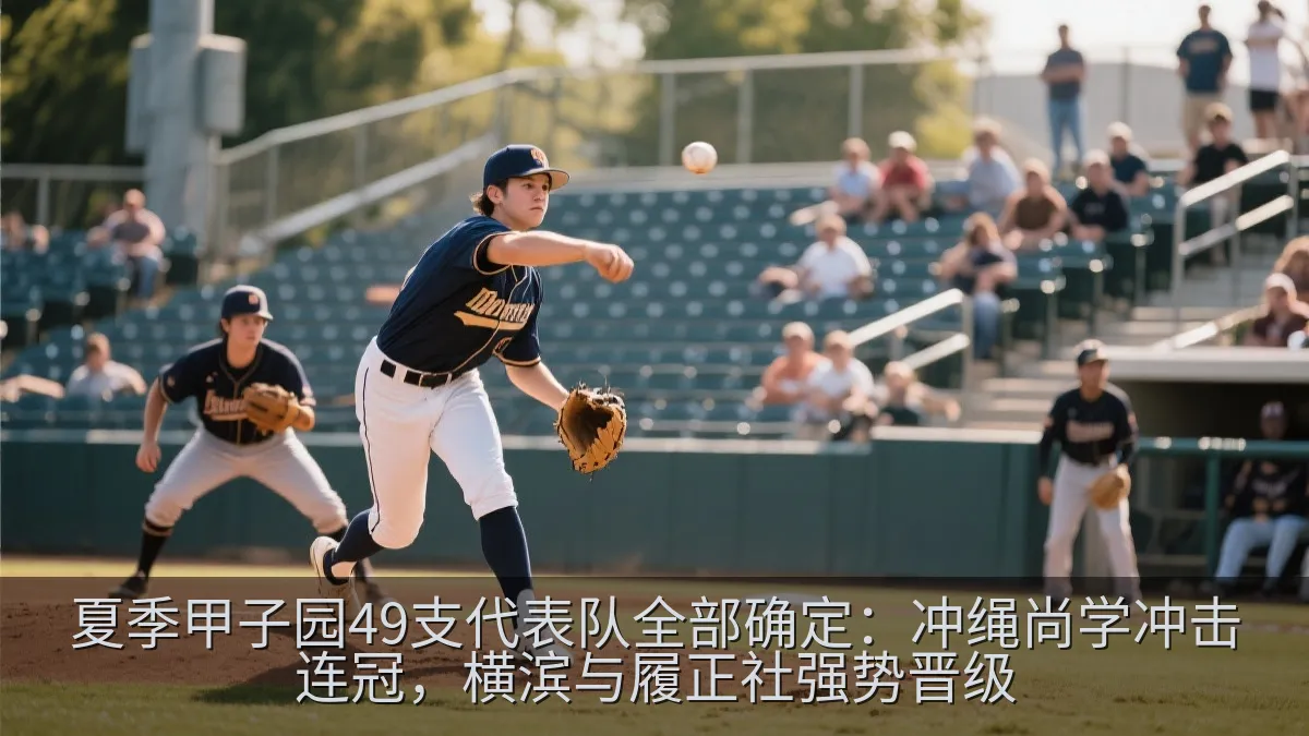 高中棒球选手在球场上备战夏季甲子园
